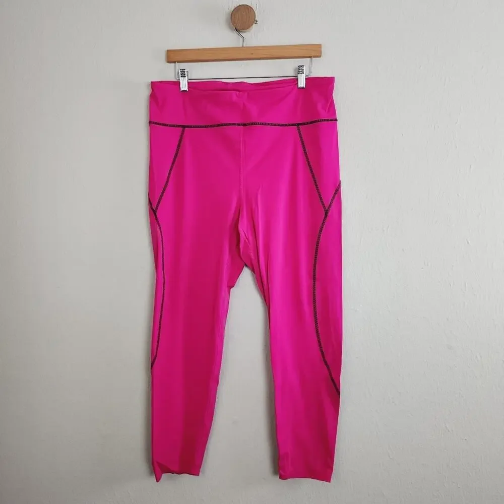 J. Crew SleekStretch High Rise Leggings Fuchsia Pink NWT Size XXL 25